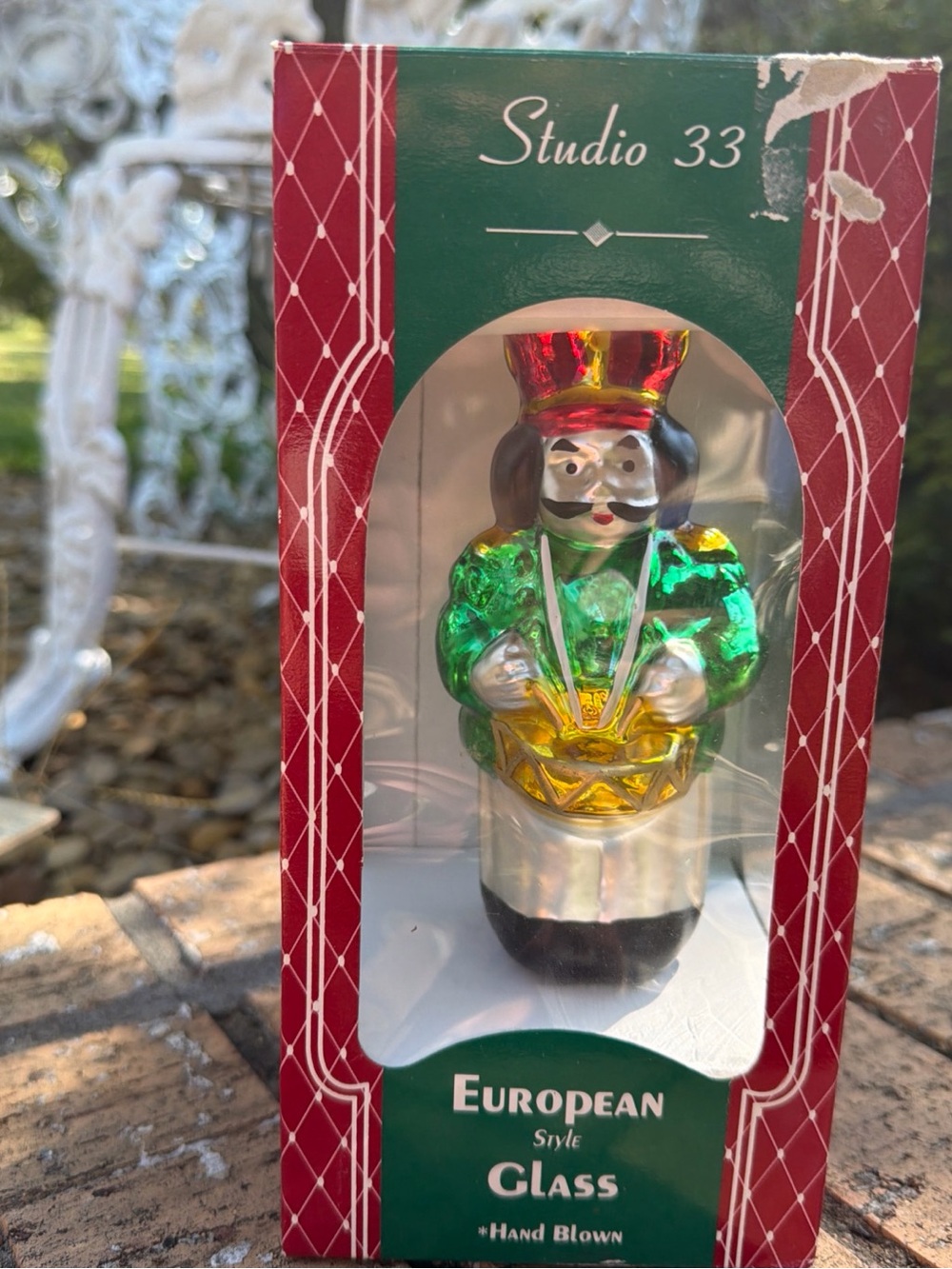Studio 33 Christmas Soldier Blown Glass Tree Ornament 1997 European Style Glass